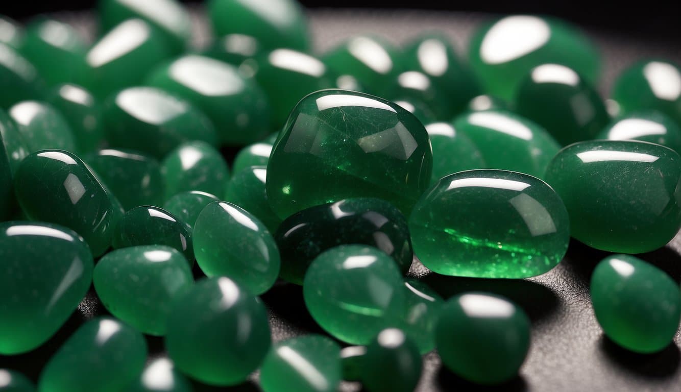 Aventurine's meaning and properties: green stone with shimmer, promoting luck and optimism
