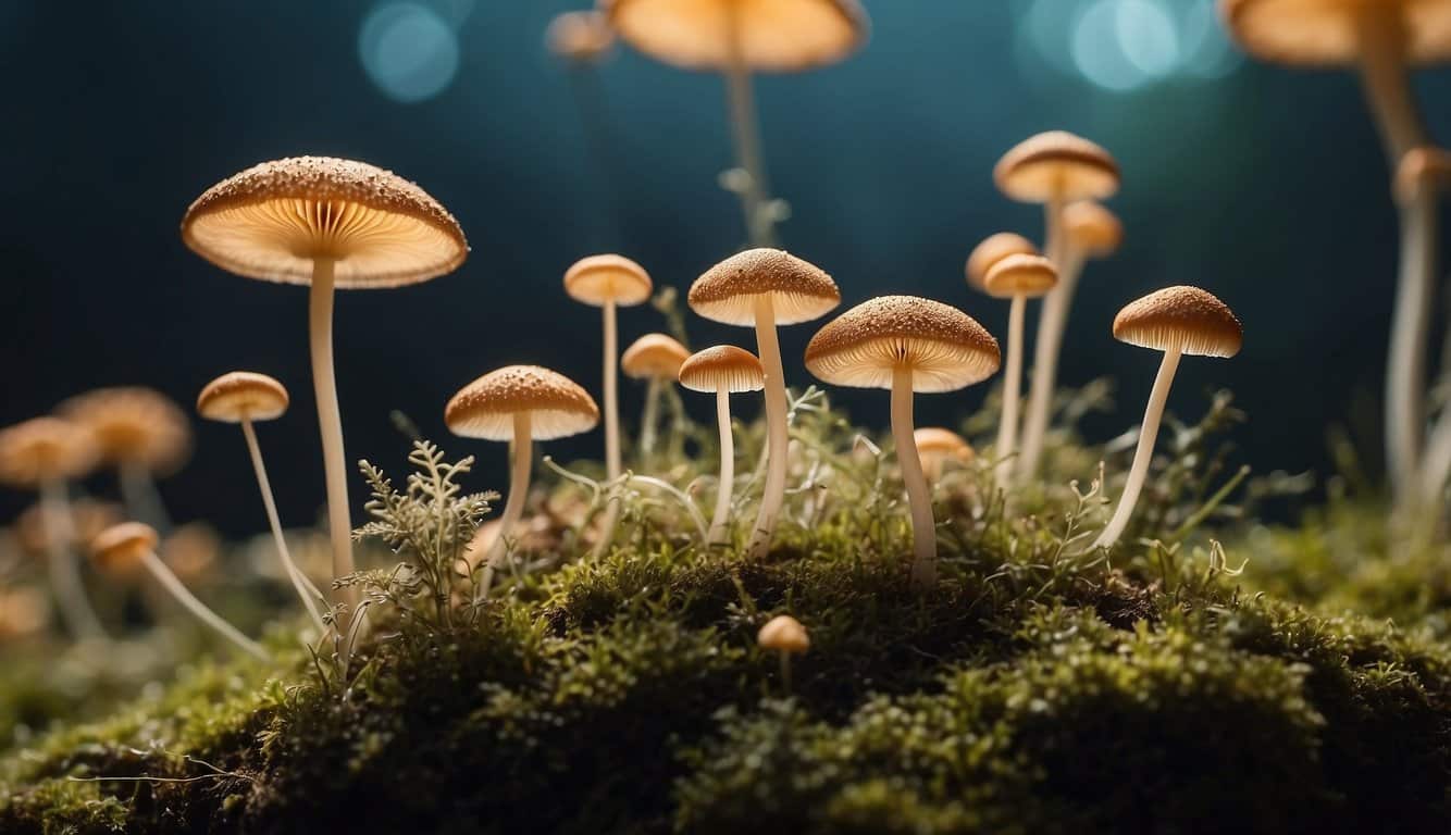 Mushroom-like organisms infiltrate a host's mind, altering behavior and psyche