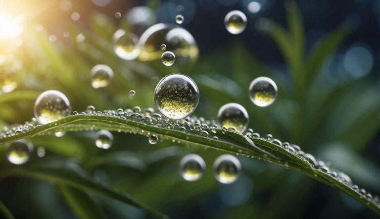 wassertroepfchen auf cbd blaetter