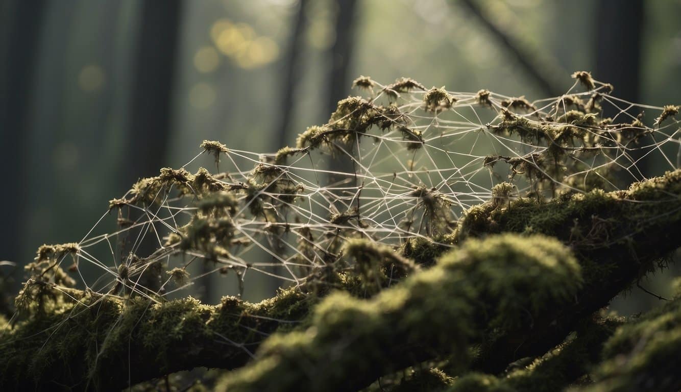 Eine Person, die sich ängstlich und zurückgezogen fühlt, mit einer Wolke dunkler Gedanken, die sie umgibt 